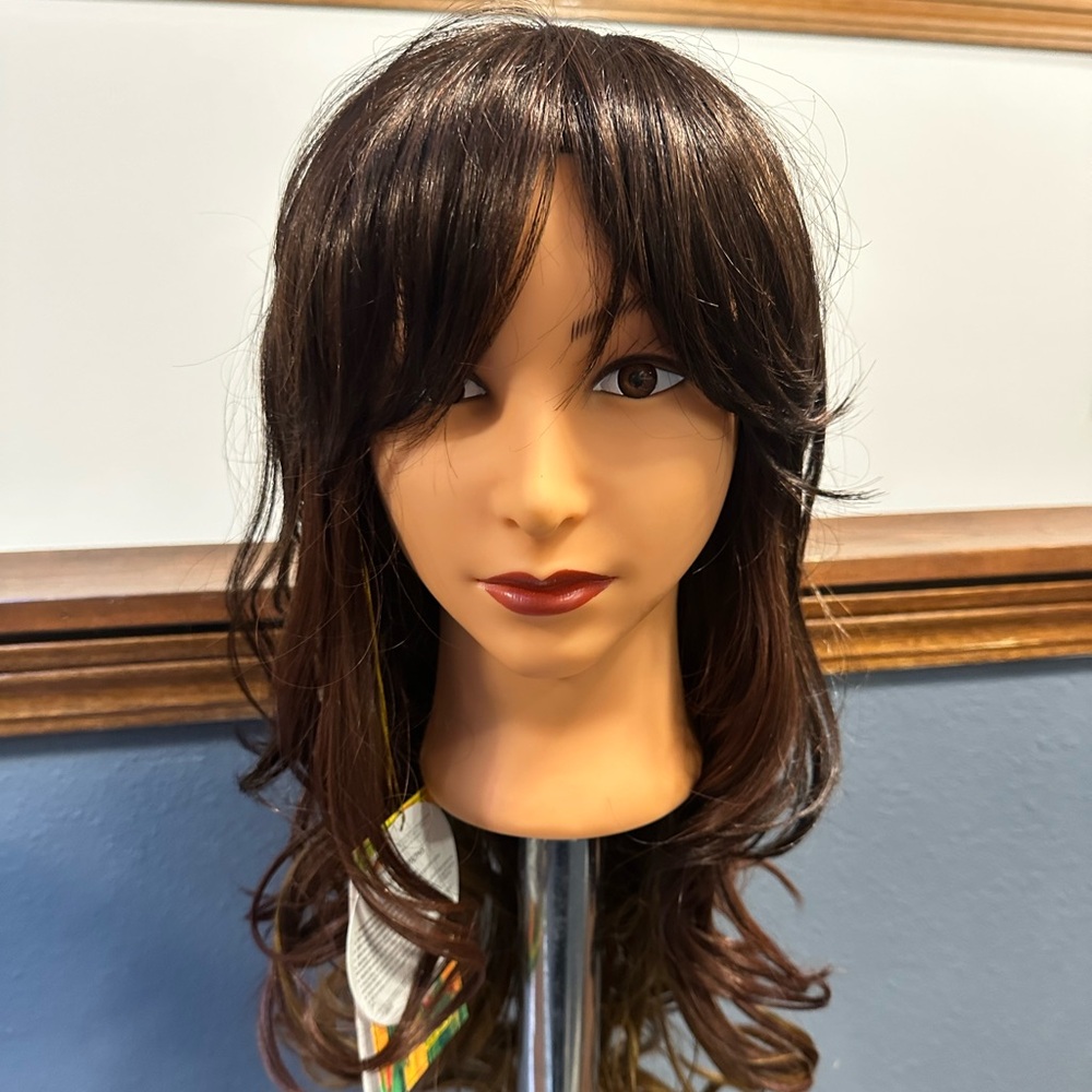 Elegant Brown color 3006 banged Women's Wig